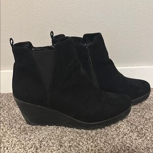 Winter Anti Slip Black Wedge Ankle Boots